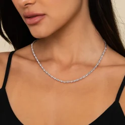 Gabriel & Co. 14K White Gold Diamond Tennis Necklace