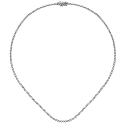 New Gabriel & Co. 14K White Gold Diamond Tennis Necklace