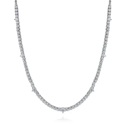 Clearance Gabriel & Co. 18K White Gold Diamond Tennis Necklace