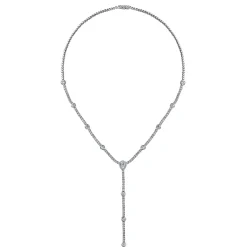 Best Gabriel & Co. 14K White Gold Diamond Tennis Necklace