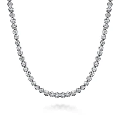 Hot Gabriel & Co. 14K White Gold Diamond Tennis Necklace