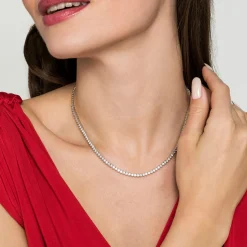 New Gabriel & Co. 14K White Gold Diamond Tennis Necklace