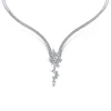 Sale Gabriel & Co. 18K White Gold Diamond Waterfall Choker Necklace
