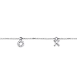 Hot Gabriel & Co. 14K White Gold Diamond XOXO Bracelet