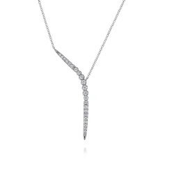 Online Gabriel & Co. 14K White Gold Diamond Y Necklace