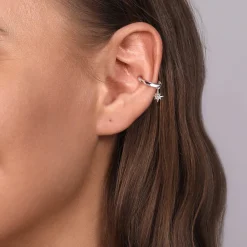 Sale Gabriel & Co. 14K White Gold Ear Cuff With Hanging Diamond StarBurst