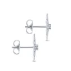 Clearance Gabriel & Co. 14K White Gold Elongated Diamond Starburst Earrings