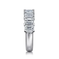 Gabriel & Co. 14K White Gold Emerald Cut Diamond Anniversary Band - 2.85 ct