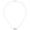 Gabriel & Co. 14K White Gold Eternal Love Infinity Diamond Pendant Necklace