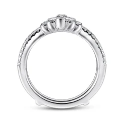 Outlet Gabriel & Co. 14K White Gold Floral Diamond Ring Enhancer - 0.45 ct