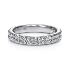 Online Gabriel & Co. 14K White Gold French Pave Diamond Anniversary Band - 0.45 ct