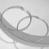Sale Gabriel & Co. 14K White Gold French Pave 60mm Round Inside Out Diamond Hoop Earrings