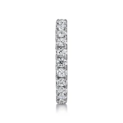Online Gabriel & Co. 14K White Gold French Pave Set Diamond Eternity Band - 1.15 ct