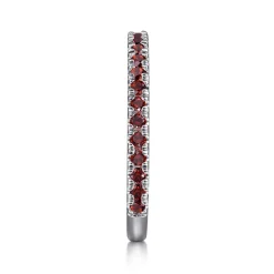 Sale Gabriel & Co. 14K White Gold Garnet Stackable Ring
