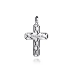 Outlet Gabriel & Co. 14K White Gold Geometric Cross Pendant