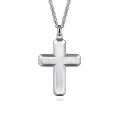 Outlet Gabriel & Co. 14K White Gold Geometric Cross Pendant