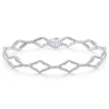 Best Gabriel & Co. 14K White Gold Geometric Link Diamond Tennis Bracelet