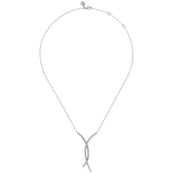 Outlet Gabriel & Co. 14K White Gold Graduating Diamond Pendant Necklace