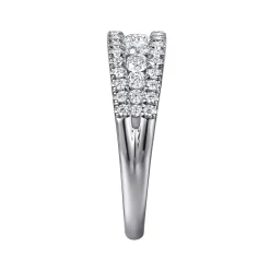 Discount Gabriel & Co. 14K White Gold Graduating Diamond Wide Band Ring