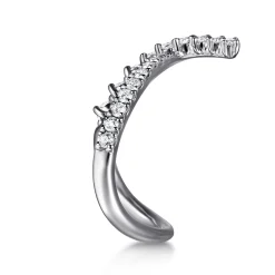 Best Gabriel & Co. 14K White Gold Graduating Diamond Chevron Ring
