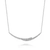 Outlet Gabriel & Co. 14K White Gold Graduating Diamond Bar Necklace