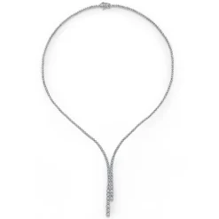 Hot Gabriel & Co. 18K White Gold Graduating Diamond Necklace