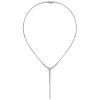 Discount Gabriel & Co. 14K White Gold Graduating Diamond Y Necklace