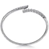 Outlet Gabriel & Co. 14K White Gold Graduating Diamond Bypass Bangle Bracelet