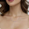 Best Gabriel & Co. 14K White Gold Graduating Marquise Diamond Bar Necklace