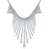 Online Gabriel & Co. 18K White Gold Graduating Spikes Diamond Statement Necklace