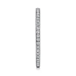 Online Gabriel & Co. 14K White Gold Hand Carved Stackable Diamond Ring