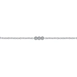 Clearance Gabriel & Co. 14k White Gold Hexagonal Diamond Stations Tennis Bracelet