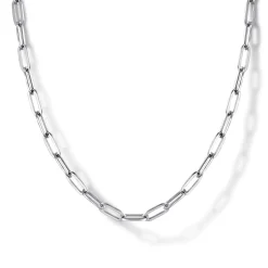 Outlet Gabriel & Co. 14K White Gold Hollow Paperclip Chain Necklace