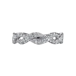 Sale Gabriel & Co. 14K White Gold Intertwining Diamond Anniversary Band - 0.6 ct