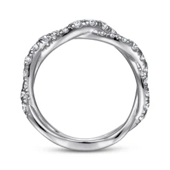 Online Gabriel & Co. 14K White Gold Intertwining Diamond Anniversary Band - 1 ct