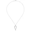 Sale Gabriel & Co. 14K White Gold Inverted Diamond Teardrop Pendant Necklace