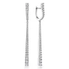 Gabriel & Co. 18K White Gold Long Diamond Bar Huggies
