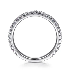 Online Gabriel & Co. 14K White Gold Manmade Alexandrite Stackable Ring