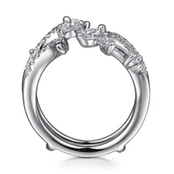 Online Gabriel & Co. 14K White Gold Marquise and Round Diamond Ring Enhancer - 0.8 ct