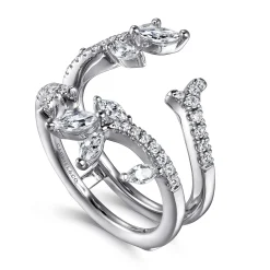 Online Gabriel & Co. 14K White Gold Marquise and Round Diamond Ring Enhancer - 0.8 ct