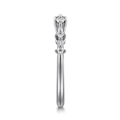 Online Gabriel & Co. 14K White Gold Marquise and Round Station Open Diamond Anniversary Band - 0.12 ct