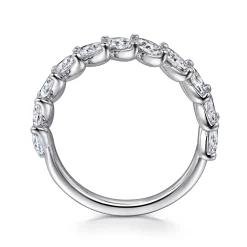 Sale Gabriel & Co. 14K White Gold Marquise Diamond Anniversary Band - 1.5 ct