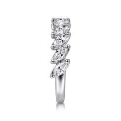 Sale Gabriel & Co. 14K White Gold Marquise Diamond Anniversary Band - 1.5 ct