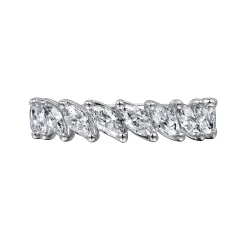 Sale Gabriel & Co. 14K White Gold Marquise Diamond Anniversary Band - 1.5 ct
