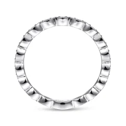 Sale Gabriel & Co. 14K White Gold Marquise Station Diamond Stackable Ring