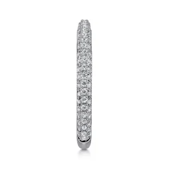 Sale Gabriel & Co. 14K White Gold Micro Pave Diamond Anniversary Band - 0.55 ct