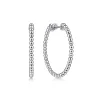Hot Gabriel & Co. 14K White Gold 30mm Bujukan Classic Hoop Earrings
