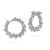 Online Gabriel & Co. 14K White Gold 20mm Diamond Burst Bypass Hoop Earrings