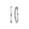 Hot Gabriel & Co. 14K White Gold 30mm Diamond Classic Hoop Earrings