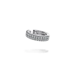 New Gabriel & Co. 14K White Gold 15mm Diamond Earcuff Earring